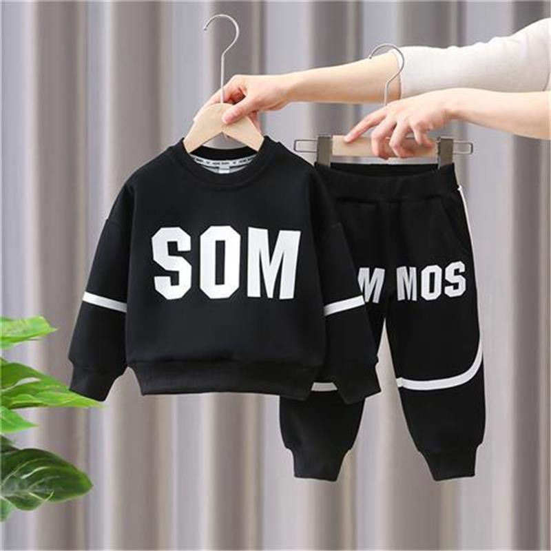 Spring Autumn Boys Clothing Set New Children's Baby Top and Pants Two Piece Boys Long Sleeve Sweater Set Kids Clothes Suit