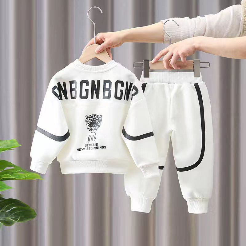 Spring Autumn Boys Clothing Set New Children's Baby Top and Pants Two Piece Boys Long Sleeve Sweater Set Kids Clothes Suit