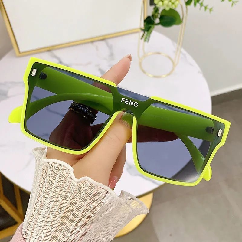 Vintage Big Frame Oversized SunGlasses Camping Stage Performance Shades Protection Sunglasses for Women & Men