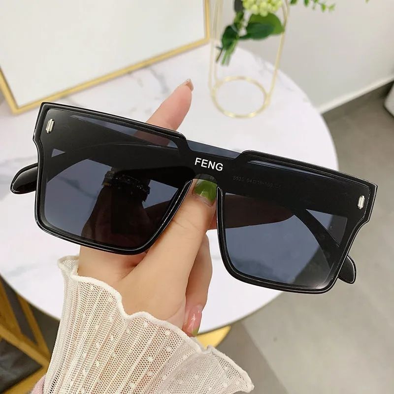 Vintage Big Frame Oversized SunGlasses Camping Stage Performance Shades Protection Sunglasses for Women & Men