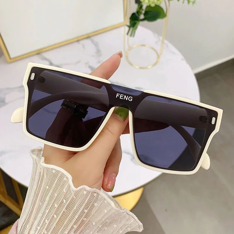 Vintage Big Frame Oversized SunGlasses Camping Stage Performance Shades Protection Sunglasses for Women & Men