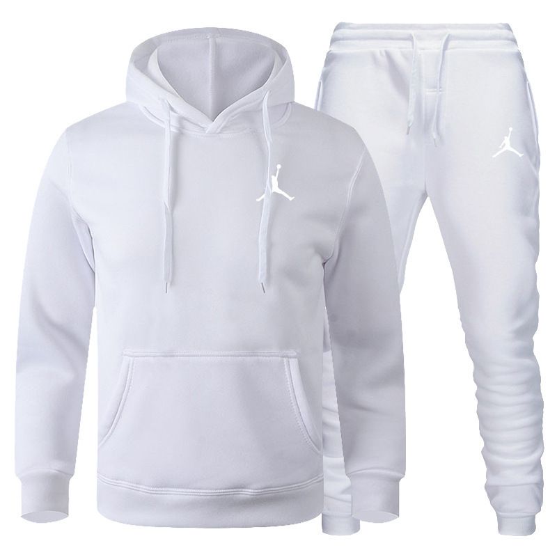 Autumn/Winter Men's jogging Fitness sportswear Set: Fashionable long-sleeved sweatshirt + casual pants 2-piece set
