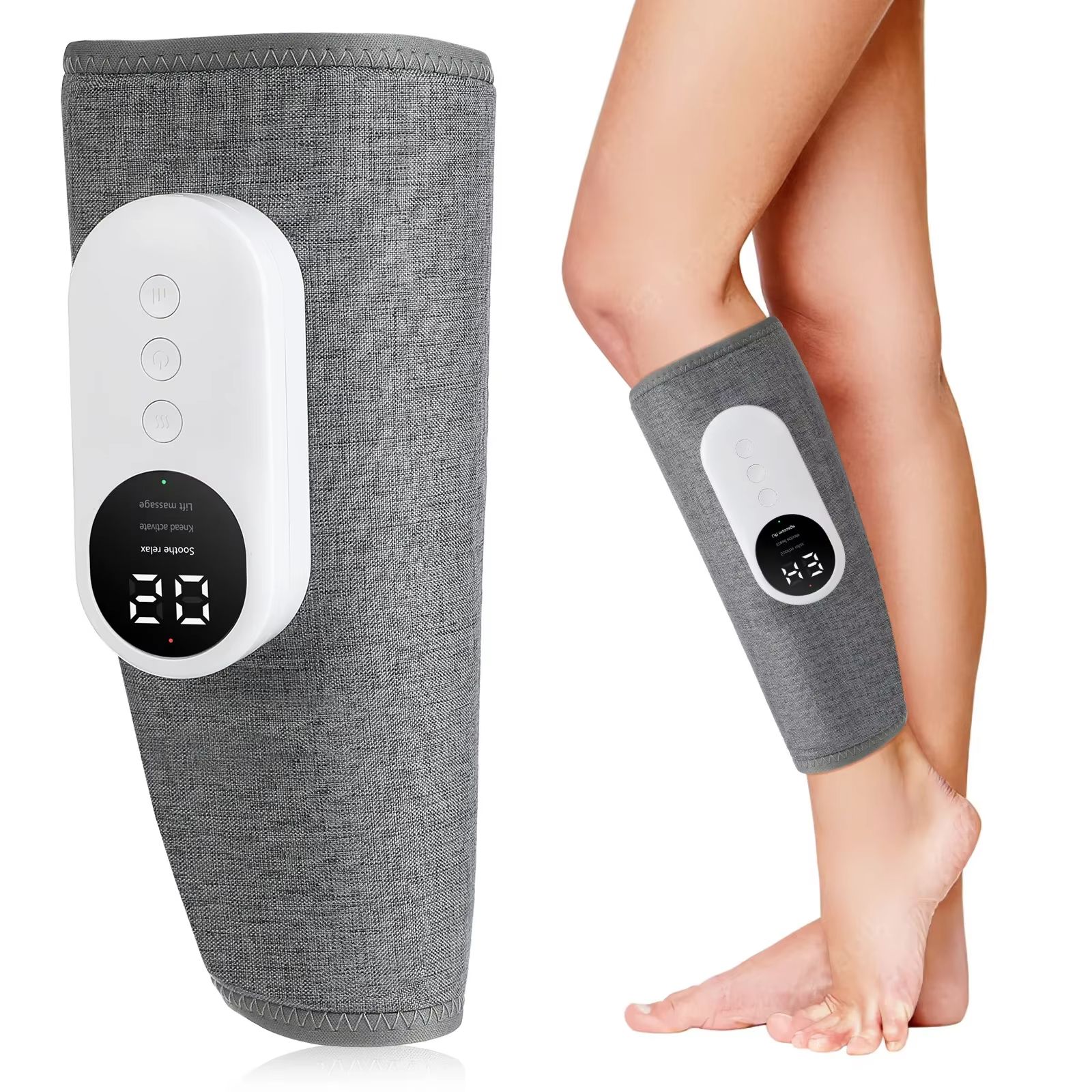 Leg Massager Portable Calf Massager with Compression And Heat for Women Men Kneading Air Pressure Leg Air Compression Massager