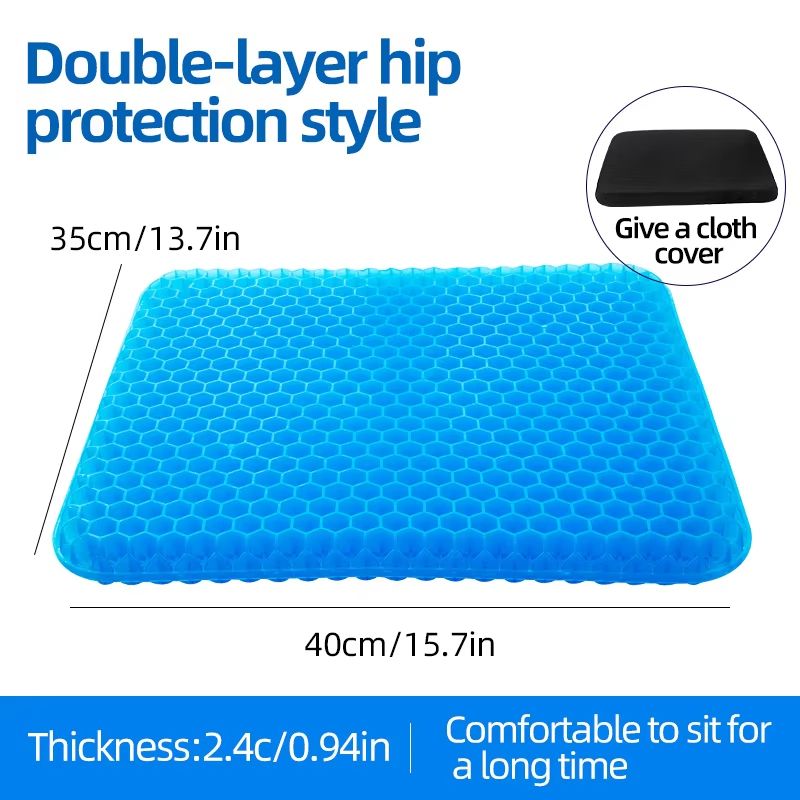 Car Gel Seat Cushion 3D Honeycomb Cool Breathable Cool Seat Cushion Car Home Office Chair Seat Cushion Car Upholstery