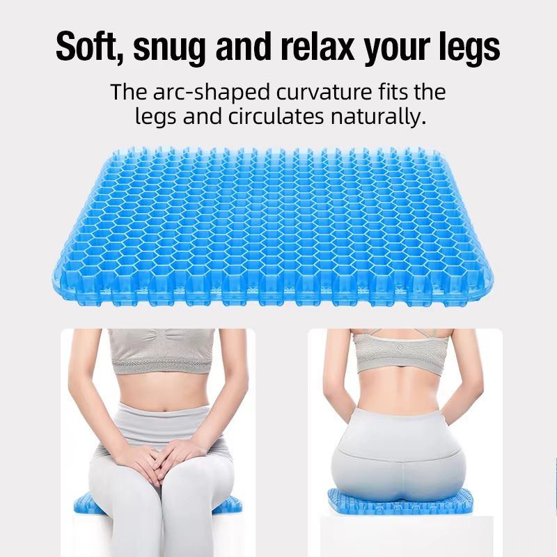 Car Gel Seat Cushion 3D Honeycomb Cool Breathable Cool Seat Cushion Car Home Office Chair Seat Cushion Car Upholstery