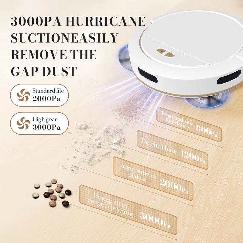 NEW 3 IN 1 Intelligent Vacuum Sweeping Mopping Robot Home Fully Automatic Cleaning Machine APP Control With Water Tank Robot