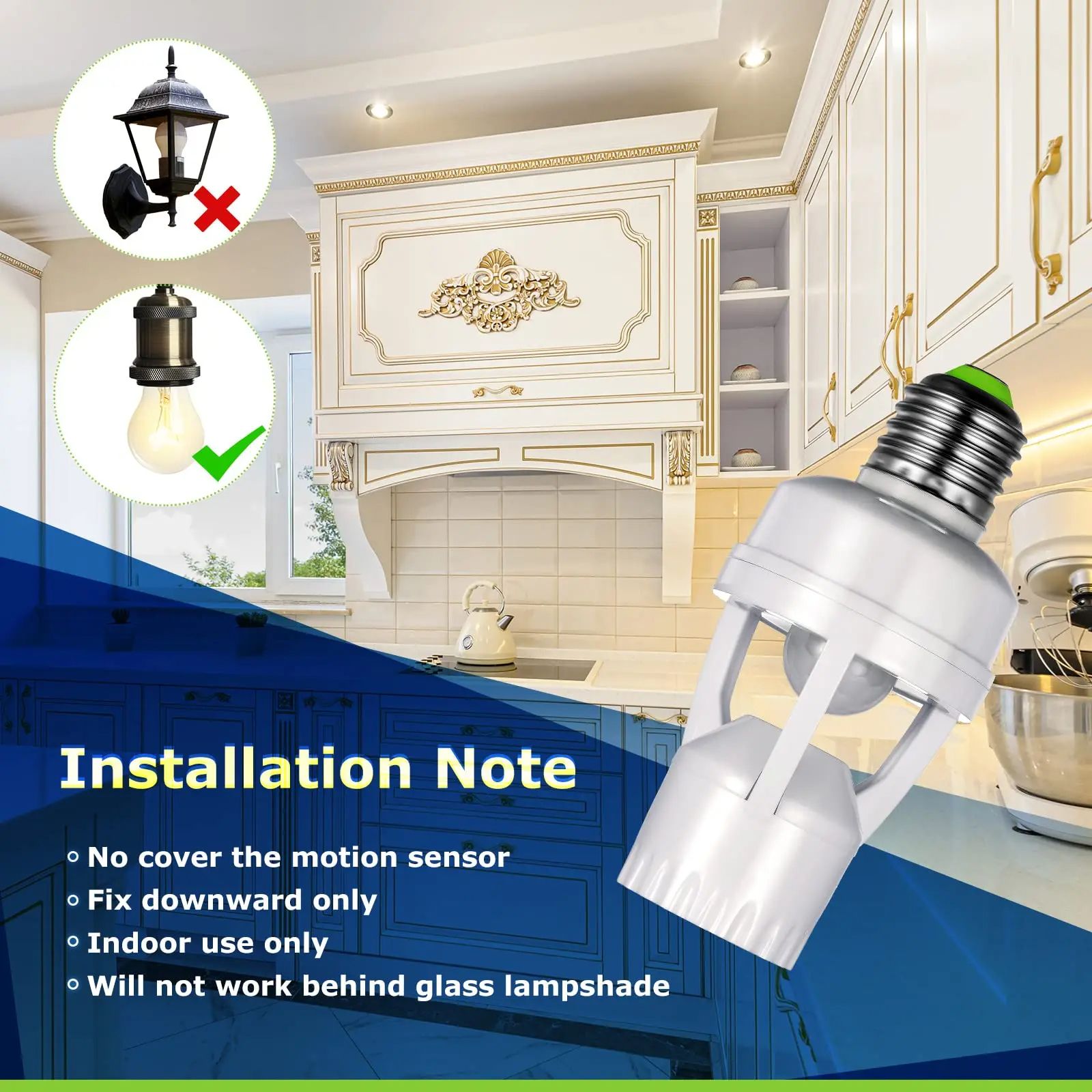 100-240V Motion Detector Sensor Light Switch E27 Lamp Bulb Socket Adapter Base Holder With Light Control Smart Switch