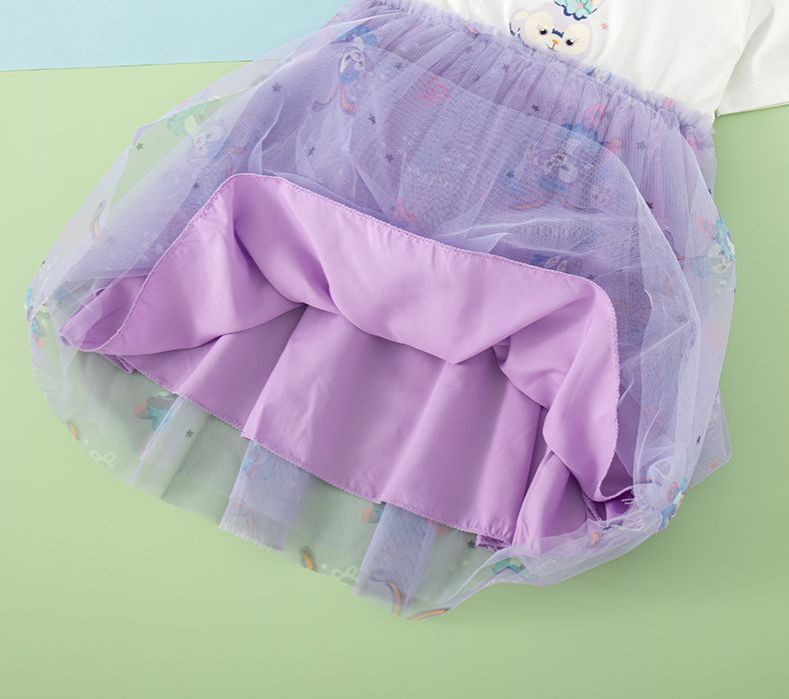Summer Toddler Girl Dress Casual Birthday Party Star Shaggy Dress for 2-6Y Kids Princess Star Pattern Tulle Tutu Dress
