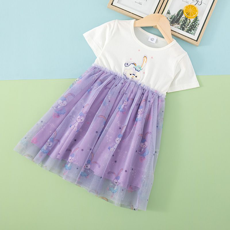 Summer Toddler Girl Dress Casual Birthday Party Star Shaggy Dress for 2-6Y Kids Princess Star Pattern Tulle Tutu Dress