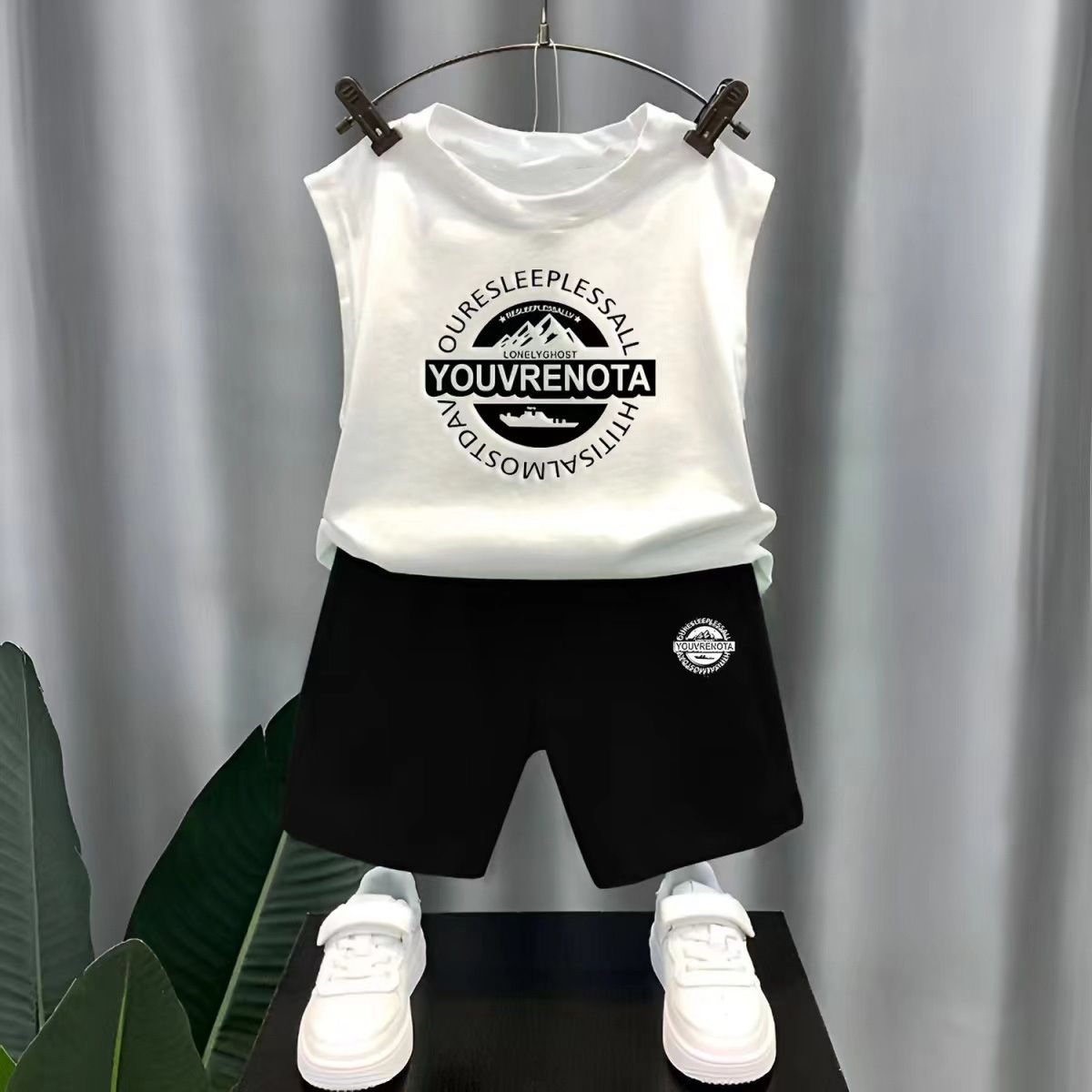 Summer New Children's Vest Set Boys Sleeveless Top Shorts Summer Two-piece Kids Clothing Vest T-shirt +shorts Pants 2pcs/set