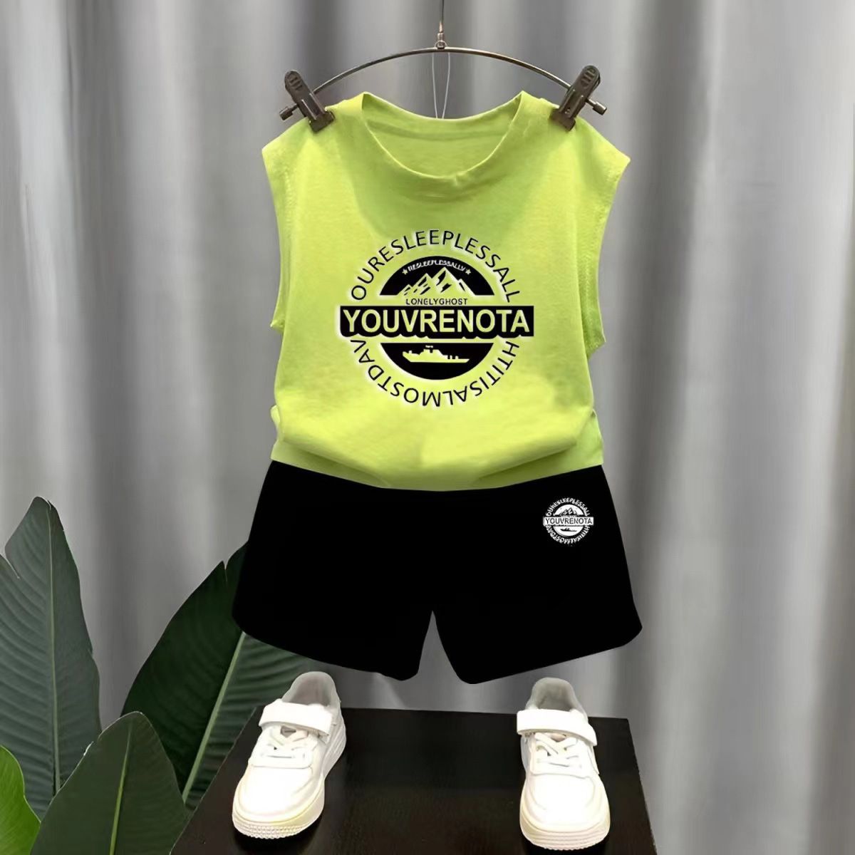Summer New Children's Vest Set Boys Sleeveless Top Shorts Summer Two-piece Kids Clothing Vest T-shirt +shorts Pants 2pcs/set