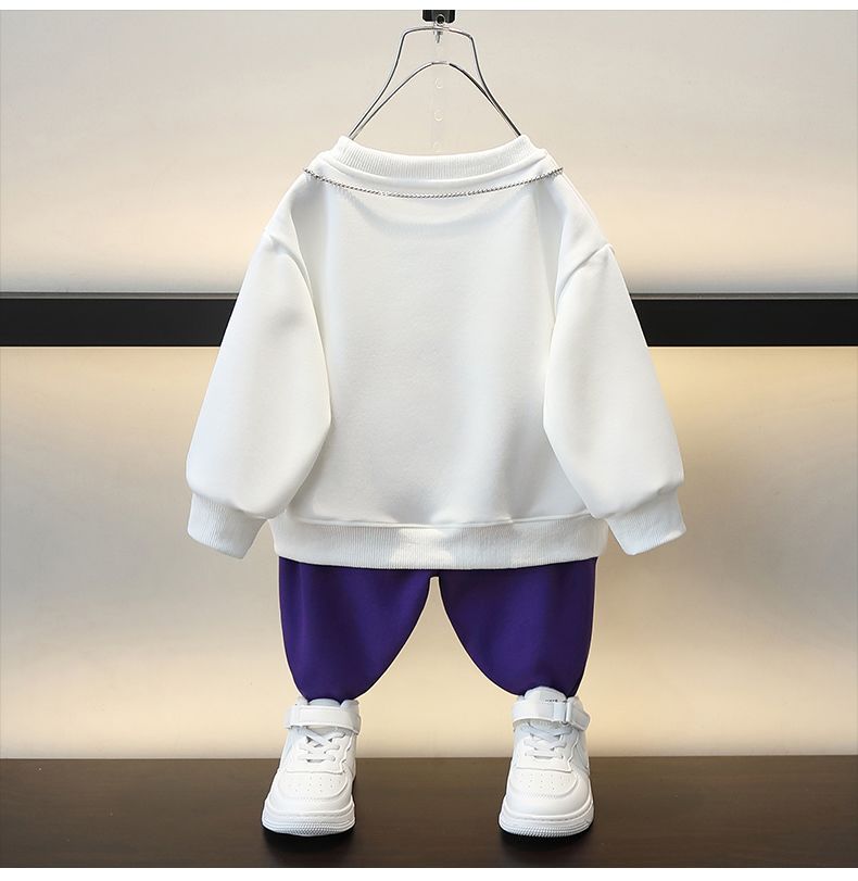 Autumn Children  Boys Clothes Sets Kids Cartoon Dinosaur Sweater Pullover Top & Pants 2 Pieces Letter Outfit Tracksuit