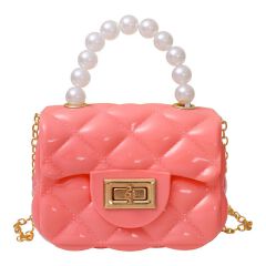 Fashion Kids PVC  Leather Crossbody Bags Girls Heart Shoulder Bags Children Mini Coin Purses Jelly Bag Kids Handbag