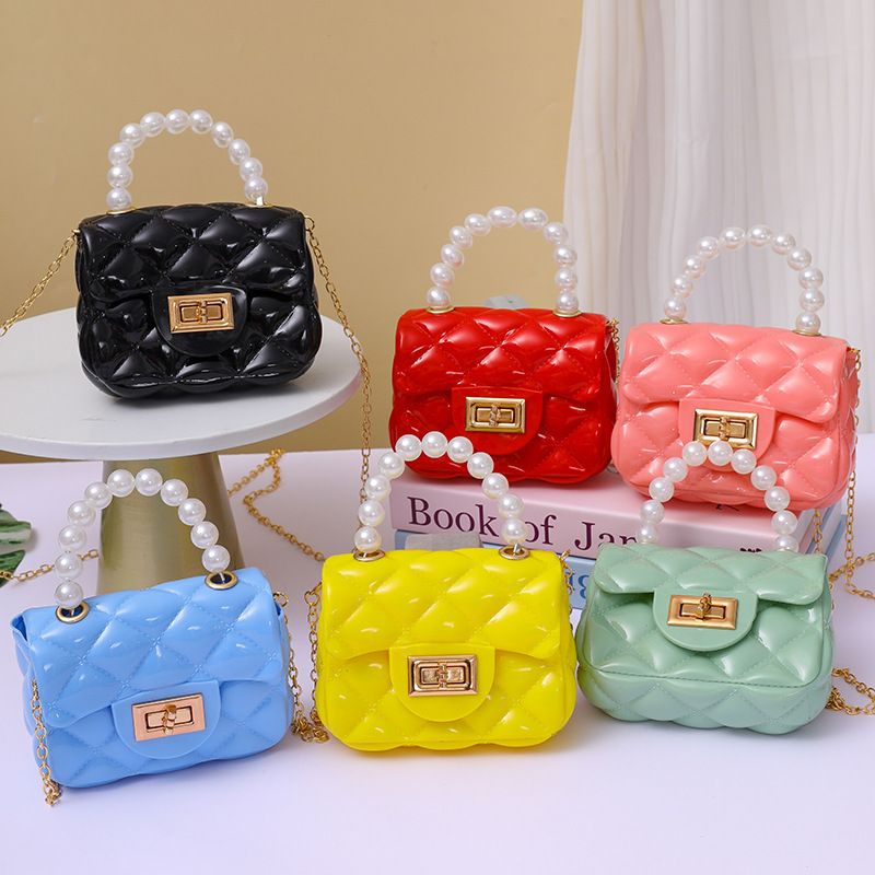 Fashion Kids PVC  Leather Crossbody Bags Girls Heart Shoulder Bags Children Mini Coin Purses Jelly Bag Kids Handbag