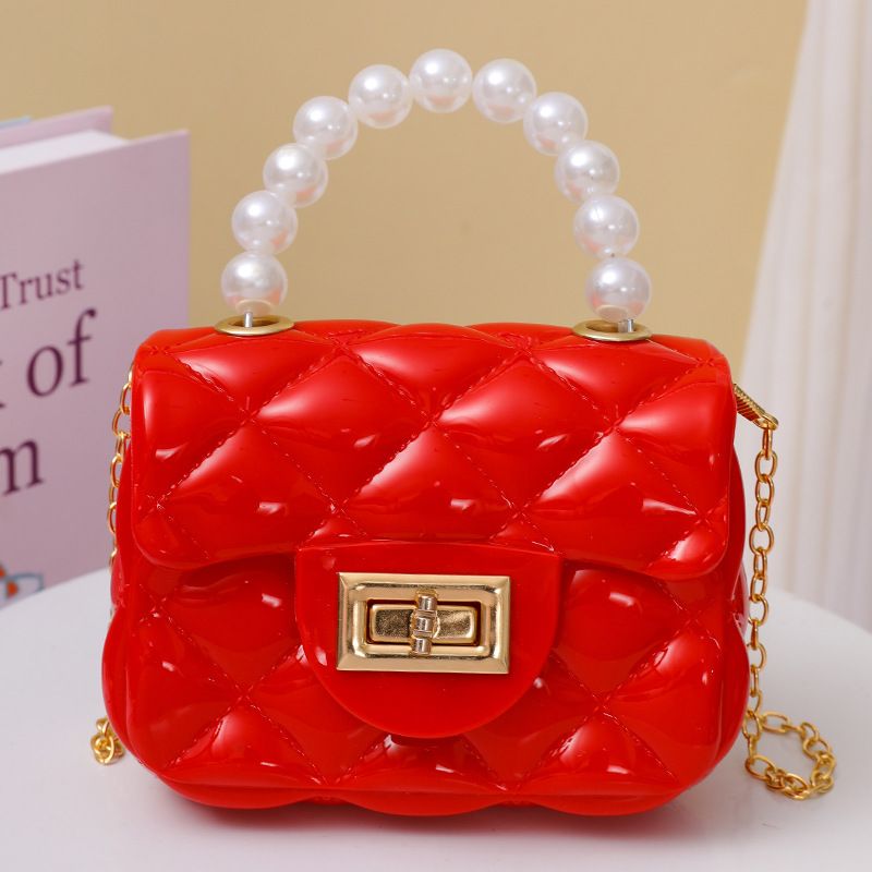 Fashion Kids PVC  Leather Crossbody Bags Girls Heart Shoulder Bags Children Mini Coin Purses Jelly Bag Kids Handbag
