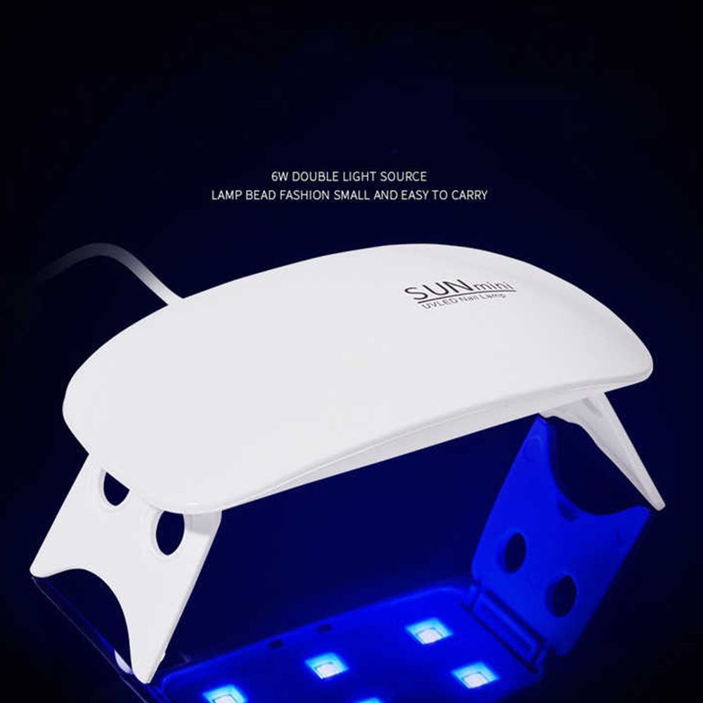 Mini nail polish drying light USB port folding mouse light therapy light Small nail light is very convenient for home use