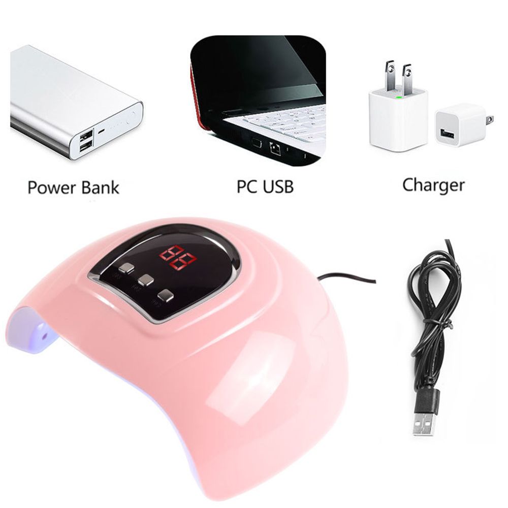 54w Nail Light Mini Grill Light USB electric nail tool with plug nail light Therapy light dryer Nail drying lamp