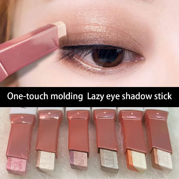 Clearance Sale Double color eye shadow pumpkin earth color matte gold glitter eye shadow plate student waterproof