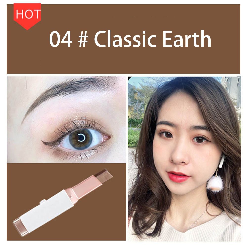 Clearance Sale Double color eye shadow pumpkin earth color matte gold glitter eye shadow plate student waterproof