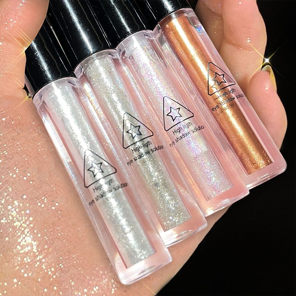 Clearance Sale One tear Liquid Eyeshadow Glitter Glitter Highlighter Liquid Waterproof Pearlescent Brightening Sleeper Silkworm Eyeshadow tray