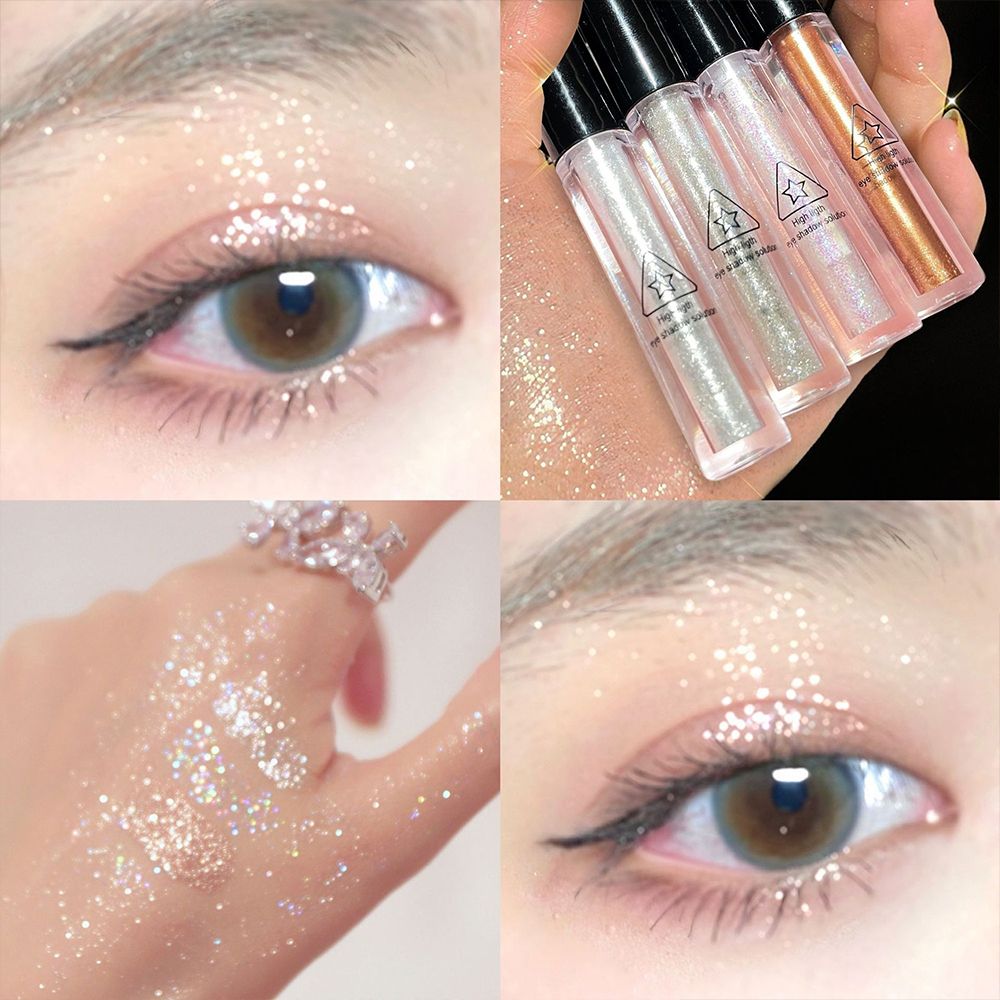 Clearance Sale One tear Liquid Eyeshadow Glitter Glitter Highlighter Liquid Waterproof Pearlescent Brightening Sleeper Silkworm Eyeshadow tray