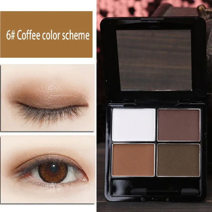 Clearance Sale Popular super hot coffee color eye shadow waterproof priming plain face matt natural daily earth color students