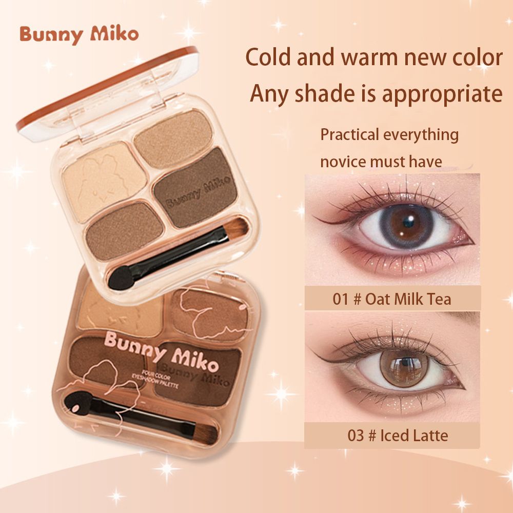 Clearance Sale Rabbit Witch Sweet Fun Party eye shadow quad Pearlescent Matte Large Ground color eye shadow Plate Student Fair Price Makeup