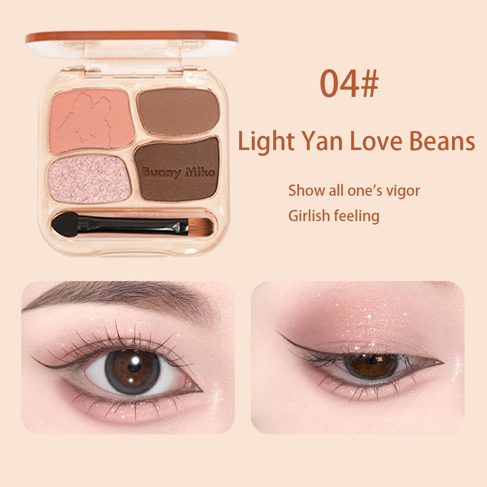 Clearance Sale Rabbit Witch Sweet Fun Party eye shadow quad Pearlescent Matte Large Ground color eye shadow Plate Student Fair Price Makeup