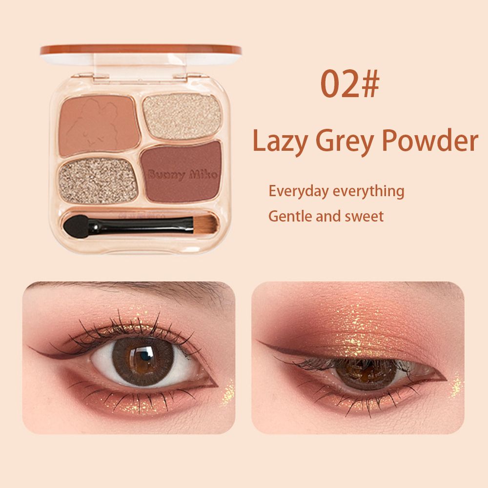 Clearance Sale Rabbit Witch Sweet Fun Party eye shadow quad Pearlescent Matte Large Ground color eye shadow Plate Student Fair Price Makeup