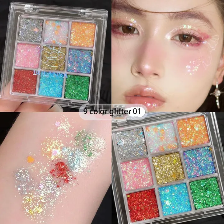Clearance Sale Capel 25 color mermaid sequins eye shadow explodes shiny transparent earth color pearlescent matte student stage makeup