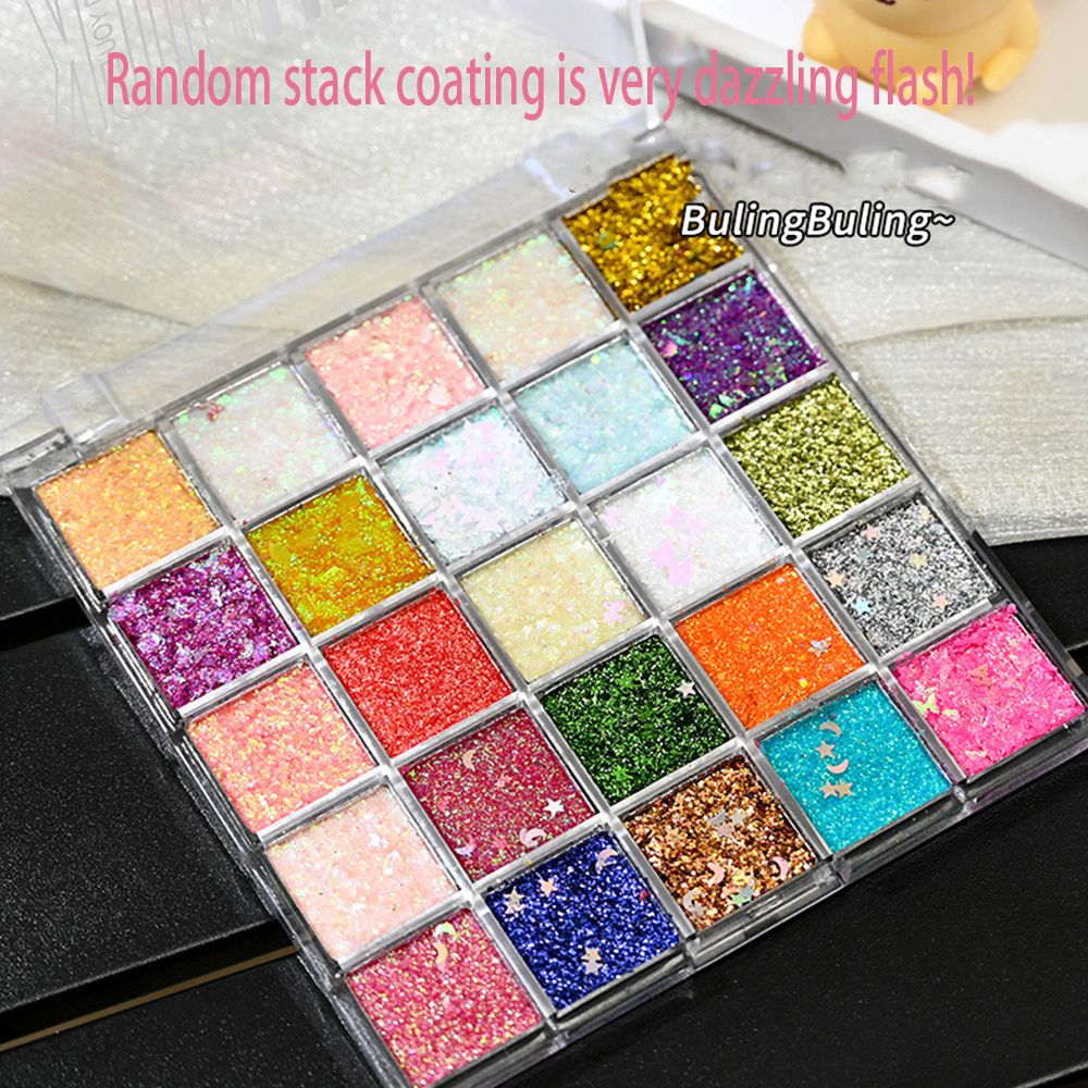 Clearance Sale Capel 25 color mermaid sequins eye shadow explodes shiny transparent earth color pearlescent matte student stage makeup