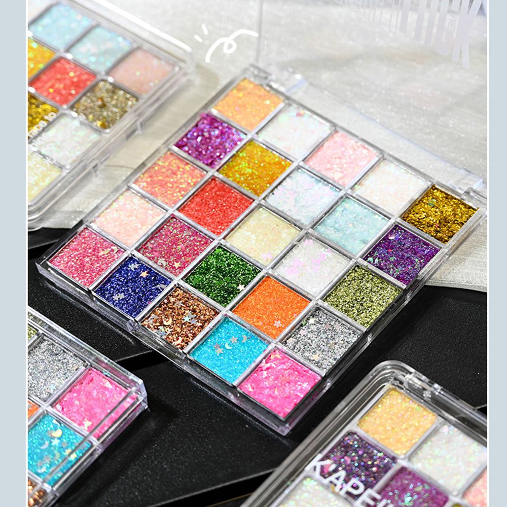 Clearance Sale Capel 25 color mermaid sequins eye shadow explodes shiny transparent earth color pearlescent matte student stage makeup