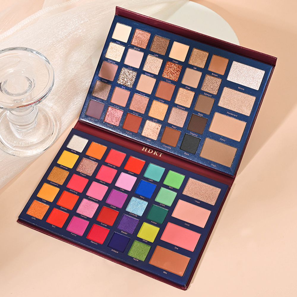 Clearance Sale 68 color eye shadow disc cos stage makeup pearlescent color makeup disc high gloss powder blusher eye shadow integrated disc