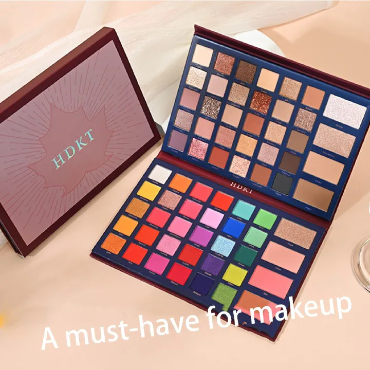 Clearance Sale 68 color eye shadow disc cos stage makeup pearlescent color makeup disc high gloss powder blusher eye shadow integrated disc