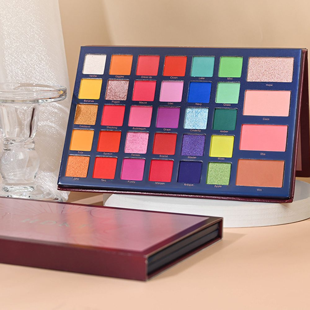 Clearance Sale 68 color eye shadow disc cos stage makeup pearlescent color makeup disc high gloss powder blusher eye shadow integrated disc