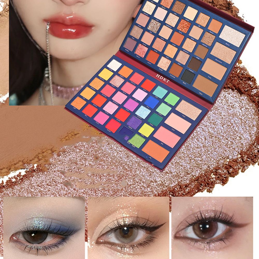 Clearance Sale 68 color eye shadow disc cos stage makeup pearlescent color makeup disc high gloss powder blusher eye shadow integrated disc