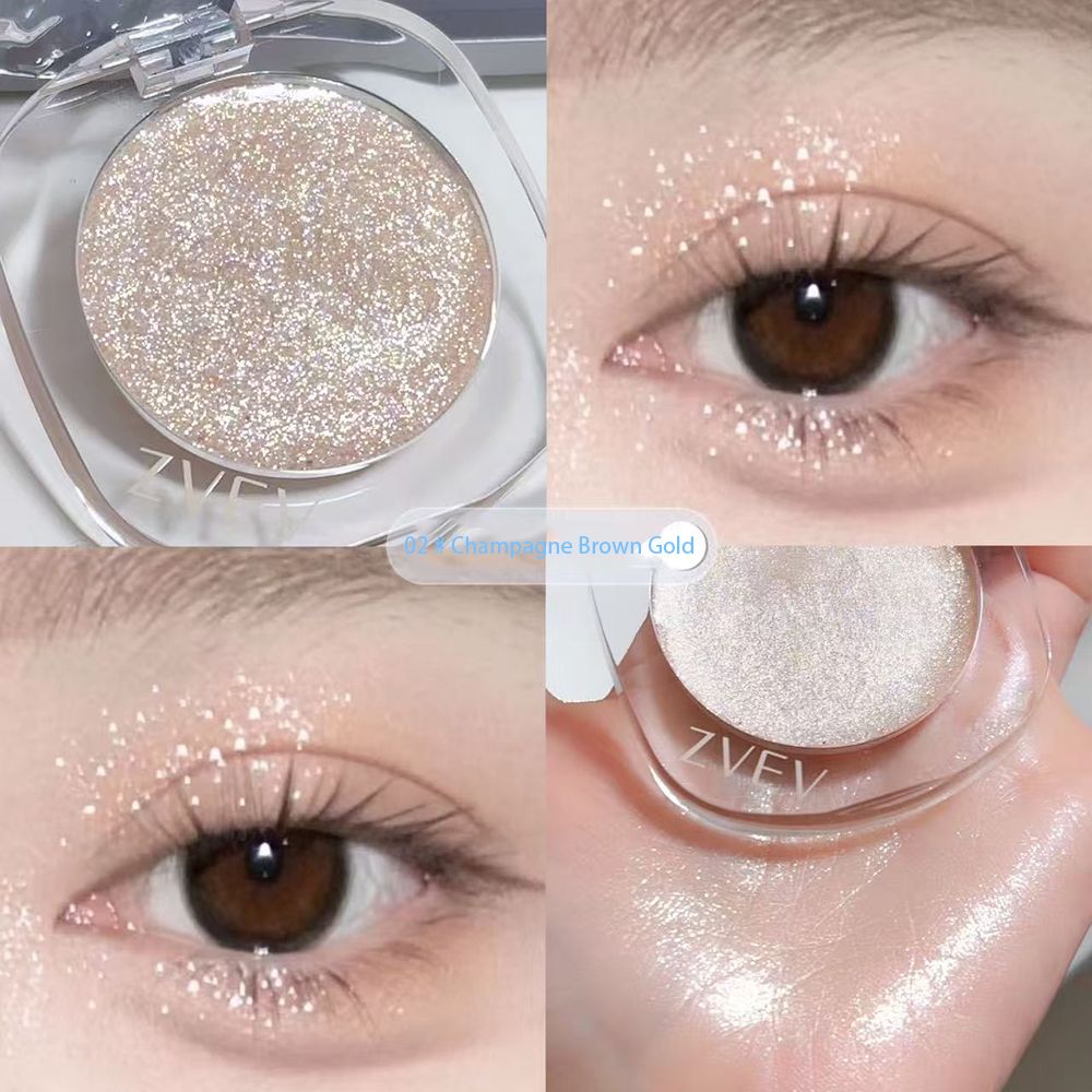 Clearance Sale Single color explosive flash eye shadow plate delicate, clear, shiny, pearly, broken diamond girls' advanced color eye shadow cream