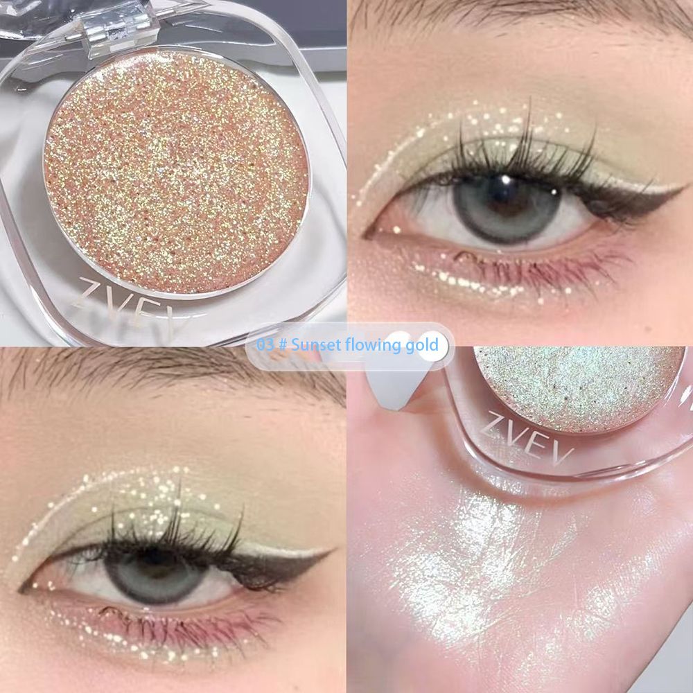 Clearance Sale Single color explosive flash eye shadow plate delicate, clear, shiny, pearly, broken diamond girls' advanced color eye shadow cream