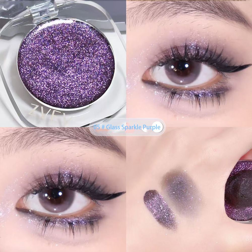 Clearance Sale Single color explosive flash eye shadow plate delicate, clear, shiny, pearly, broken diamond girls' advanced color eye shadow cream