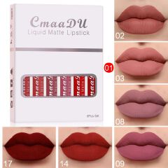 Clearance Sale 6PCS/set lipstick lip gloss set makeup long-lasting liquid lipstick set makeup matte non stick cup lip gloss