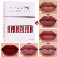 Clearance Sale 6PCS/set lipstick lip gloss set makeup long-lasting liquid lipstick set makeup matte non stick cup lip gloss