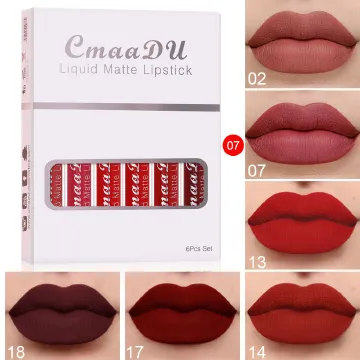 Clearance Sale 6PCS/set lipstick lip gloss set makeup long-lasting liquid lipstick set makeup matte non stick cup lip gloss