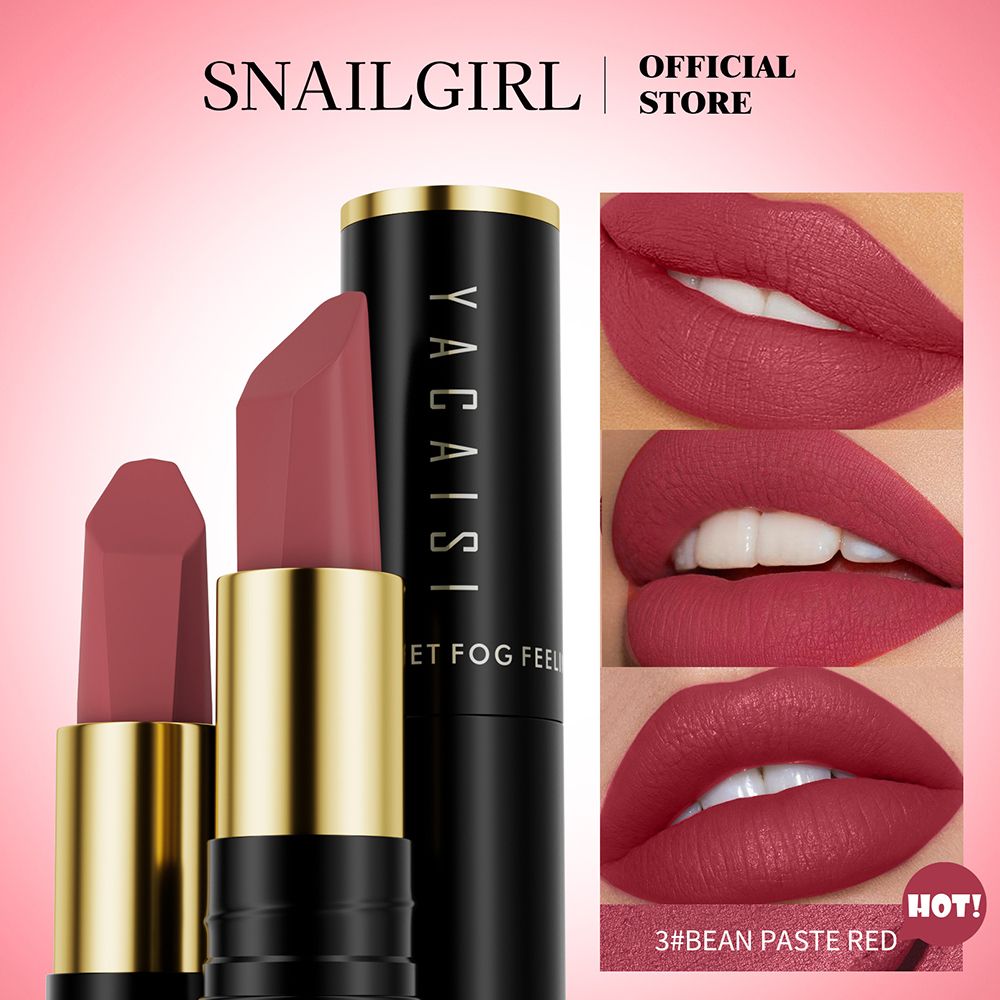 [Today's Special Offer] Hyaluronic Acid Velvet Lipstick Matte Plain Whitening Student Lipstick Non Staining Glass Non Fading Lip Gloss Matte Velvet Hyaluronic Acid Lipstick Waterproof Makeup