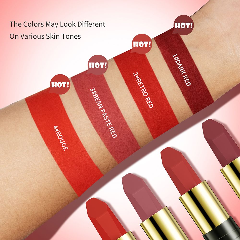 [Today's Special Offer] Hyaluronic Acid Velvet Lipstick Matte Plain Whitening Student Lipstick Non Staining Glass Non Fading Lip Gloss Matte Velvet Hyaluronic Acid Lipstick Waterproof Makeup