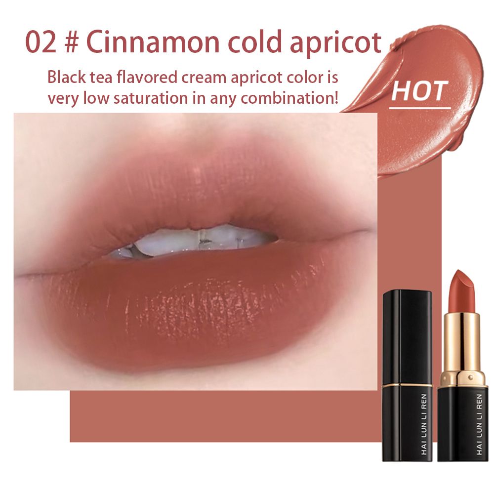 [Today's Special Offer] Lipstick Velvet Matte Easy to Color Lipstick Makeup Moisturizing Whitening Student Affordable Lip Mud Non Staining Glass Not Easy to Fade