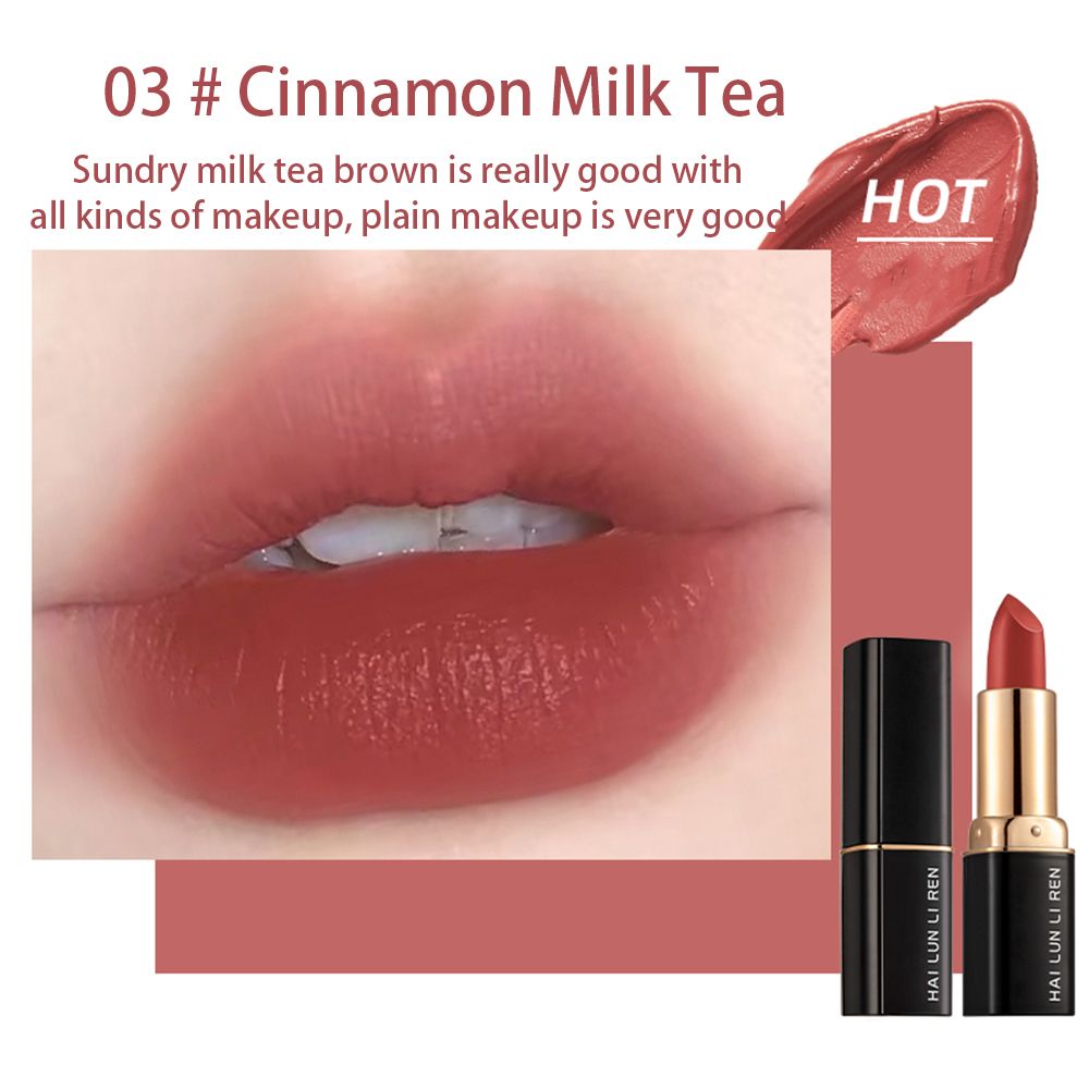 [Today's Special Offer] Lipstick Velvet Matte Easy to Color Lipstick Makeup Moisturizing Whitening Student Affordable Lip Mud Non Staining Glass Not Easy to Fade