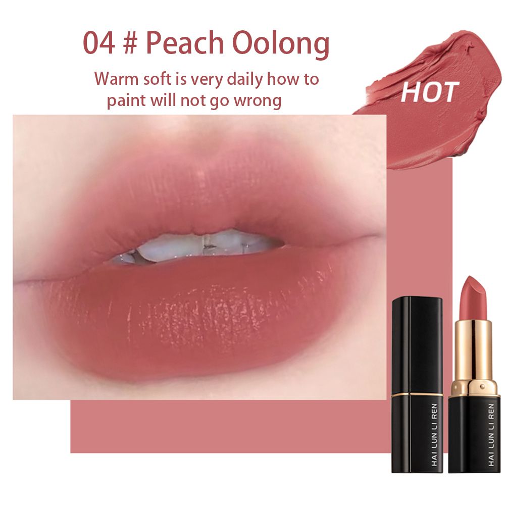 [Today's Special Offer] Lipstick Velvet Matte Easy to Color Lipstick Makeup Moisturizing Whitening Student Affordable Lip Mud Non Staining Glass Not Easy to Fade