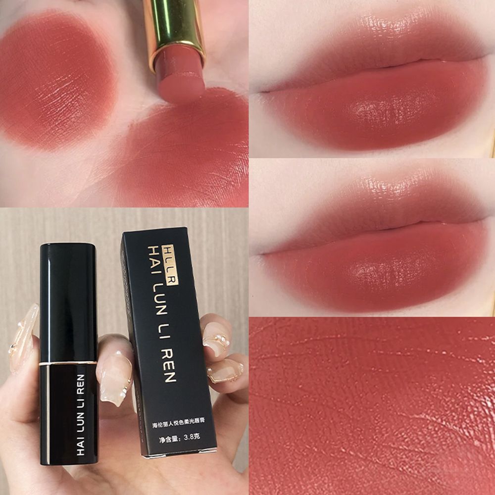 [Today's Special Offer] Lipstick Velvet Matte Easy to Color Lipstick Makeup Moisturizing Whitening Student Affordable Lip Mud Non Staining Glass Not Easy to Fade