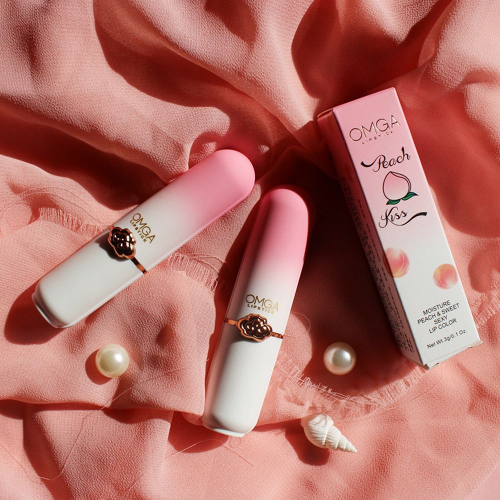 Honey Peach Girl's Color Changing Lipstick Moisturizing, Moisturizing and Makeup Keeping Honey Peach Crystal Jelly Warm lipstick Temperature Changing Lipstick Moisturizing, Lasting Lipgloss, Lip Care