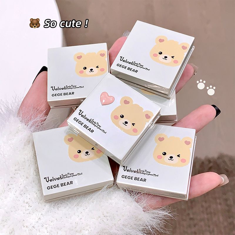 （Clearance Sale）New Gegebear lip and cheek dual-purpose velvet natural nude makeup multi-purpose monochrome powder blusher cream whitens at a low price